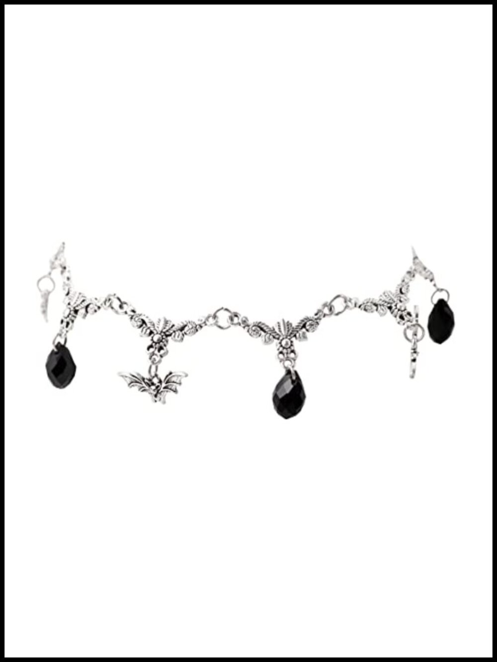Gothic Bat Choker Necklace Victorian Vampire Pendant Crystal Halloween